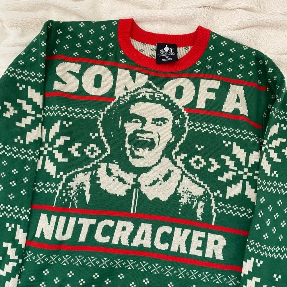 NWT Elf Son of a Nutcracker Ugly Christmas sweater Sz M - Picture 4 of 6